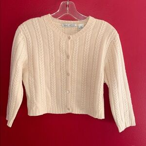 Autumn Cashmere Cable Knit Cream Cropped Cardigan